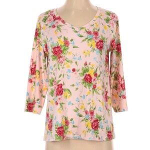 The Pioneer Woman NWT Pink Floral 3/4 Sleeve Blouse, size‎ Large